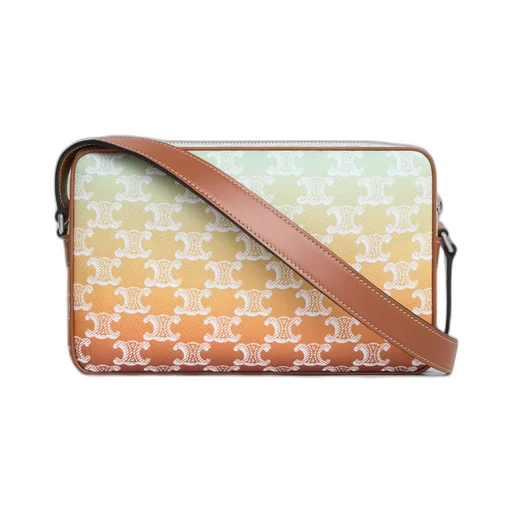 Medium Messenger Bag In Triomphe Canvas Sunset And Calfskin