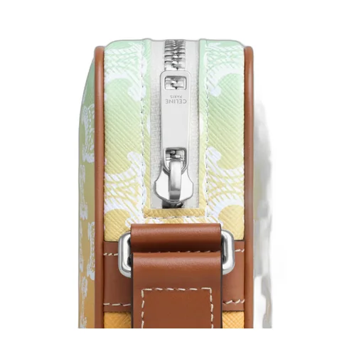 Medium Messenger Bag In Triomphe Canvas Sunset And Calfskin