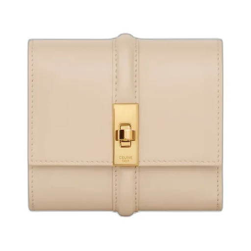 Small Trifold Wallet 16 In Shiny Calfskin