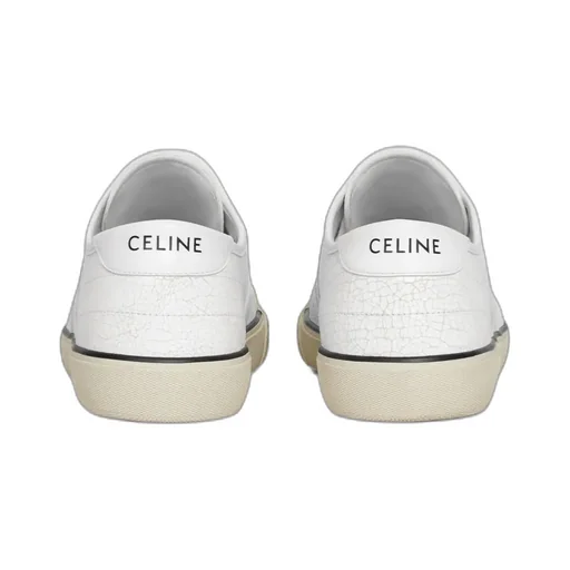 Alan As-01 Low Lace-Up Sneaker In Crackled Calfskin And Calfskin