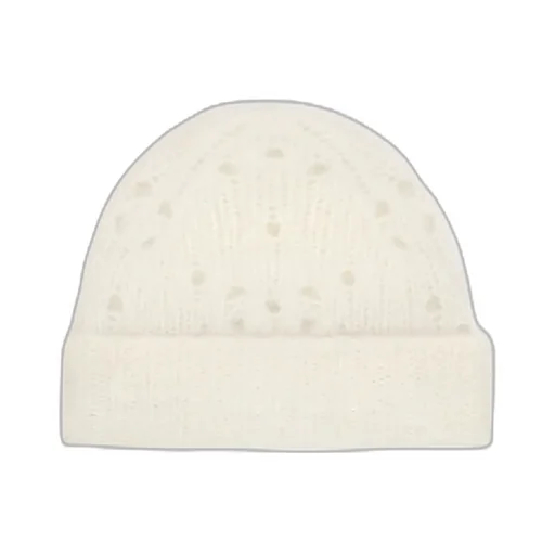 Fair Isle Beanie In Alpaca Wool Pointelle