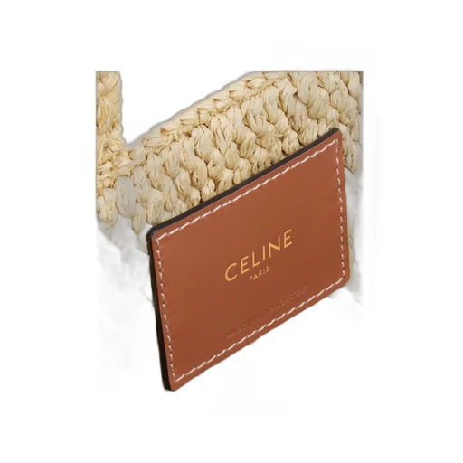 Small Cabas Thais In Raffia And Calfskin