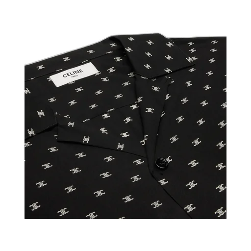 Bowling Shirt In Micro Triomphe Print Viscose