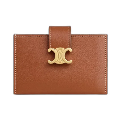 Accordion Card Holder Nino In Supple Grained Calfskin