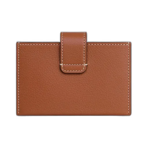 Accordion Card Holder Nino In Supple Grained Calfskin