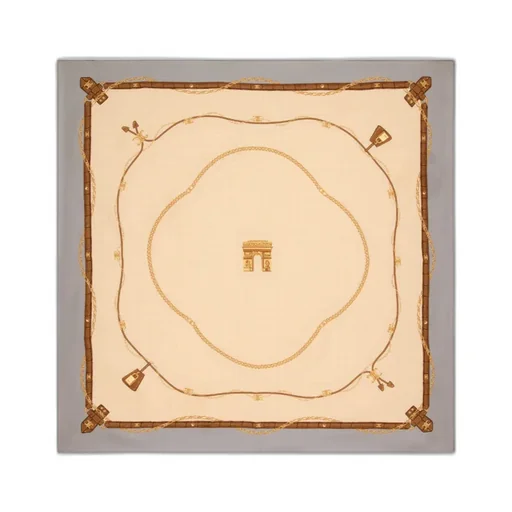 Square In Crocodile Silk Twill