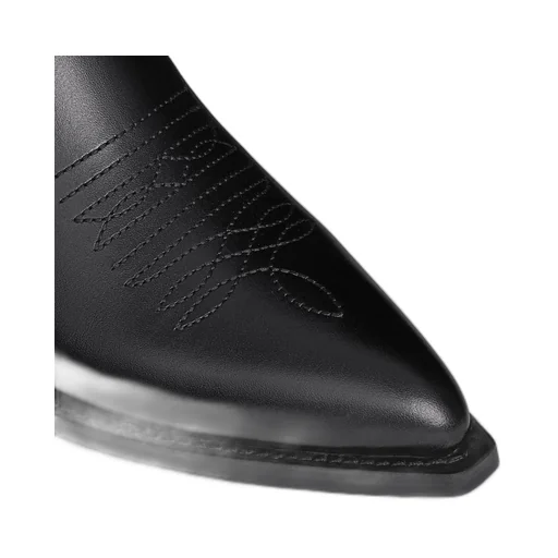 Leon Zipped Boot In Shiny Calfskin