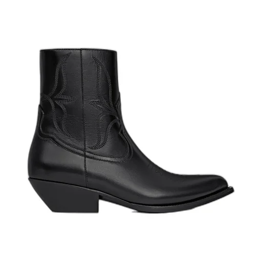 Leon Zipped Boot In Shiny Calfskin