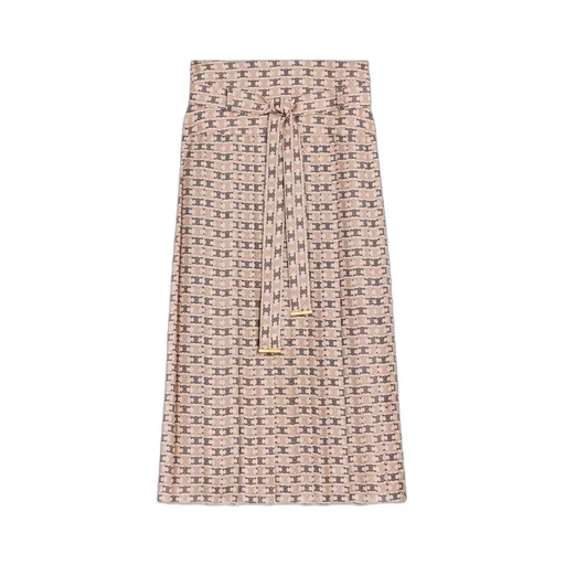 Pleated Skirt In Silk Georgette
