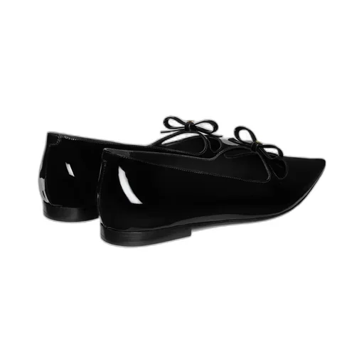 Suzy Pointy Toe Ballerina In Patent Calfskin