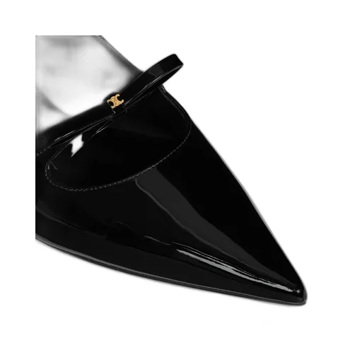 Suzy Pointy Toe Ballerina In Patent Calfskin