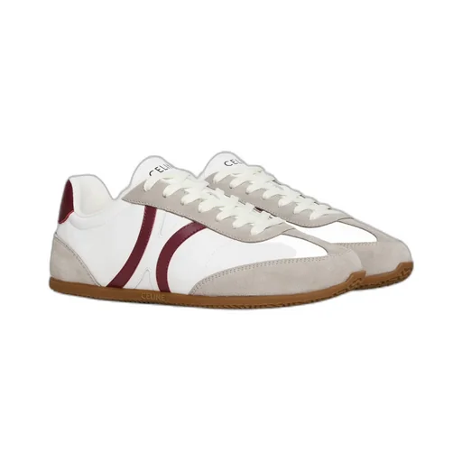 Celine Jogger Low Lace-Up Sneaker In Calfskin & Suede Calfskin