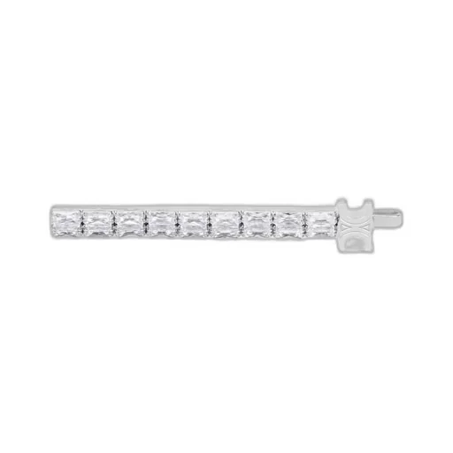 Le Soir Hair Slide In Strass And Brass With Rhodium Finish