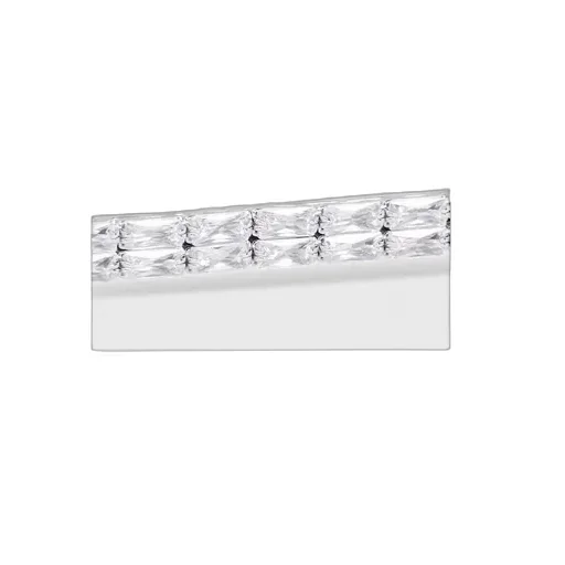 Le Soir Hair Slide In Strass And Brass With Rhodium Finish