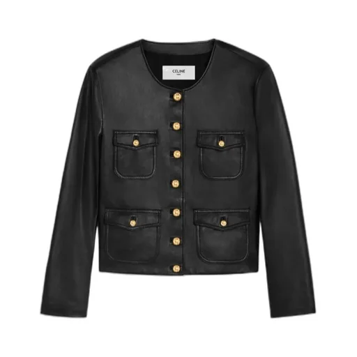 Single-Breasted Leather Jacket