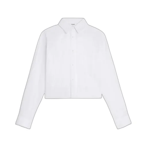 Cropped Shirt In Striped Cotton