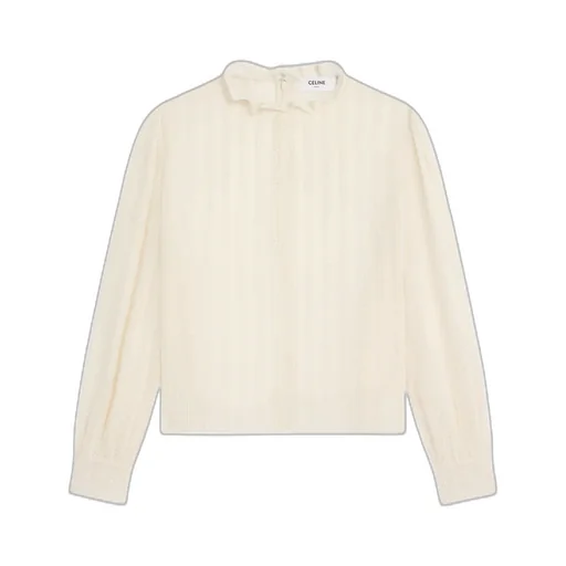 Cropped Blouse In Muslin, Cotton And Wool