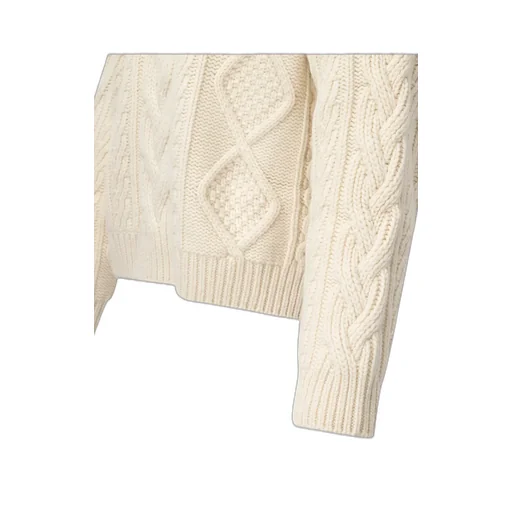 Oversized Crew Neck Sweater In Cashmere Aran