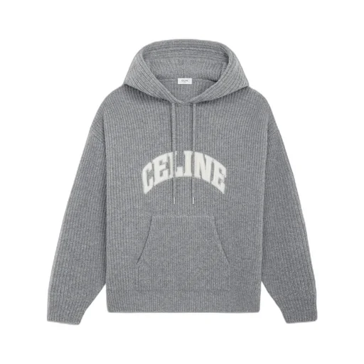 Hooded Sweater In Ribbed Wool