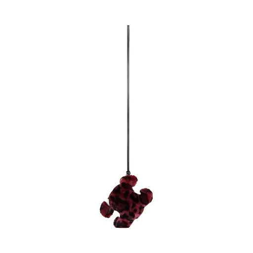 Triomphe Pom-Pom Keyring In Shearling And Calfskin