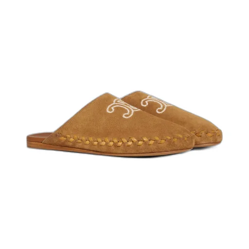 Marlou Triomphe Mule In Suede Calfskin