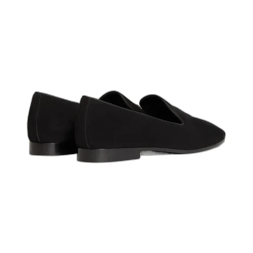 Triomphe Slippers In Suede Calfskin