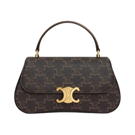 Teen Celine Lola In Triomphe Canvas And Calfskin