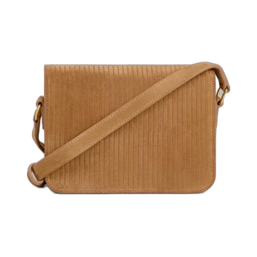 Teen Triomphe Bag In Striped Suede Calfskin