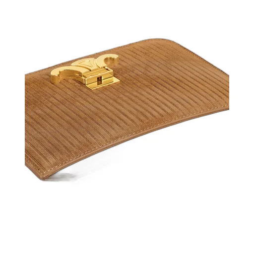 Teen Triomphe Bag In Striped Suede Calfskin
