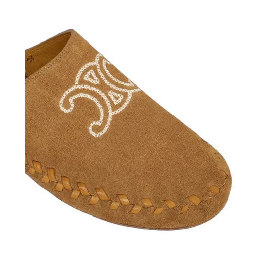 Marlou Triomphe Mule In Suede Calfskin