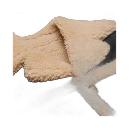 Straight-Cut Blouson Jacket In Curly Lambskin