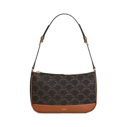 Shoulder Bag In Triomphe Canvas And Calfskin