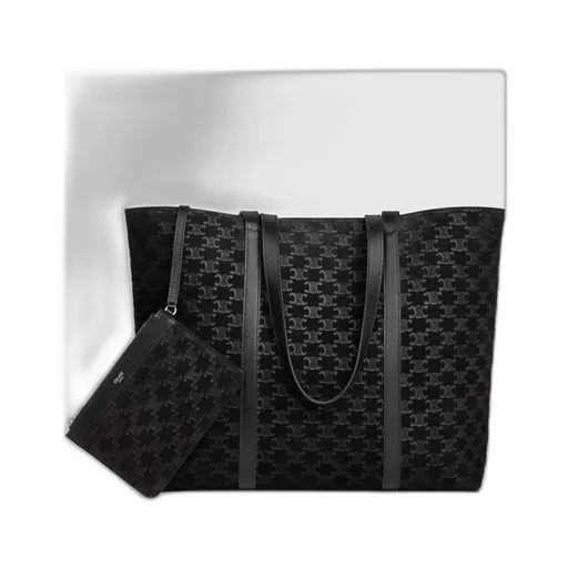 Horizontal Museum Bag In Suede Calfskin With Triomphe Embossed