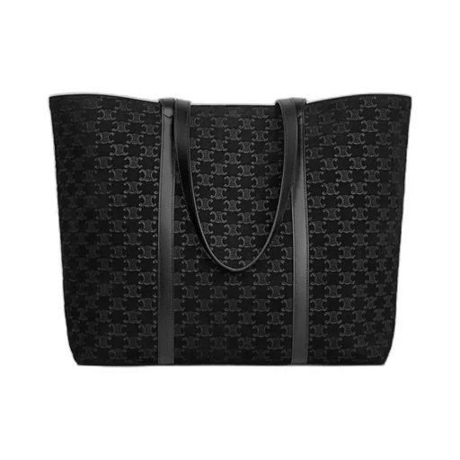 Horizontal Museum Bag In Suede Calfskin With Triomphe Embossed