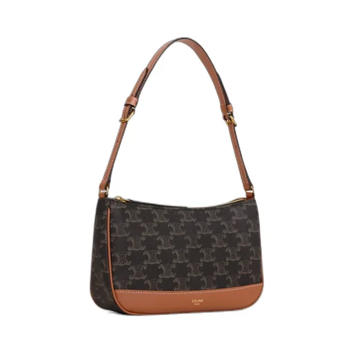 Shoulder Bag In Triomphe Canvas And Calfskin