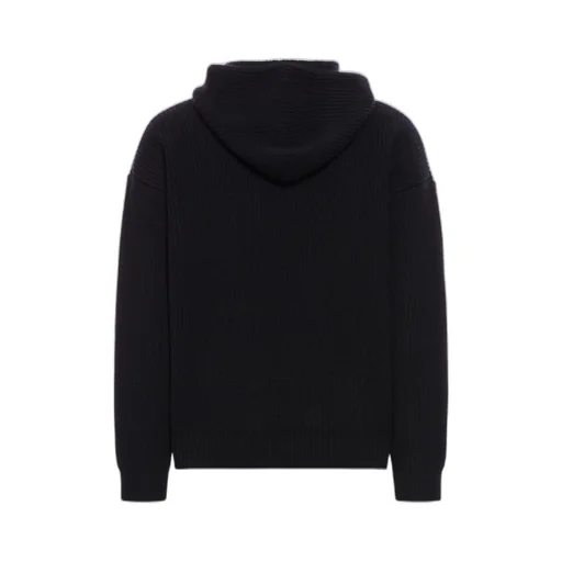 Hooded Sweater In Monochromic Wool