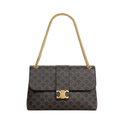 Large Celine Victoire Bag In Triomphe Canvas