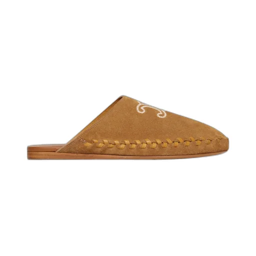 Marlou Triomphe Mule In Suede Calfskin