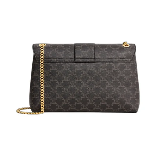 Large Celine Victoire Bag In Triomphe Canvas