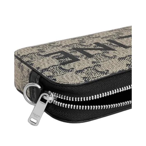 Horizontal Pouch In Triomphe Canvas With Celine Print