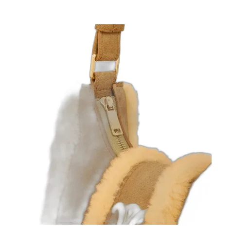 Medium Ava Triomphe Bag In Suede Calfskin And Shearling