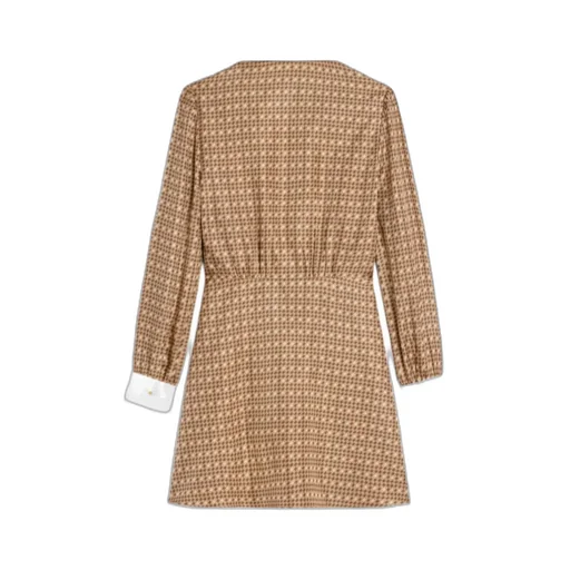 Mini Shirt Dress In Silk Twill