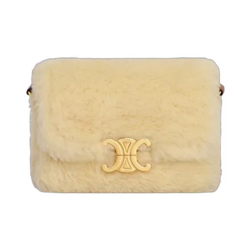Teen Triomphe Bag In Shearling And Calfskin