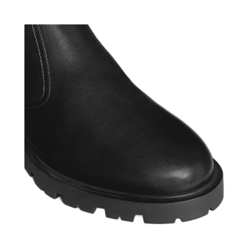 Margaret Chelsea Boot With Shearling In Calfskin