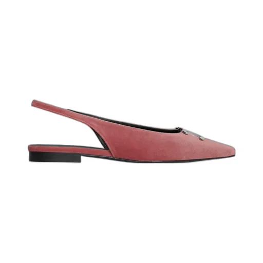 Alma Triomphe Flat Slingback In Velvet