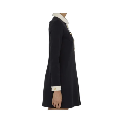 Mini Trapeze Dress In Wool Jersey