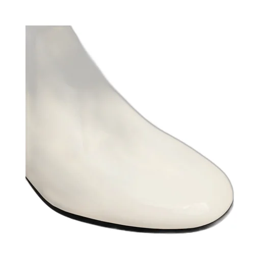 Les Bottes Celine Triomphe Zipped Boot In Patent Calfskin