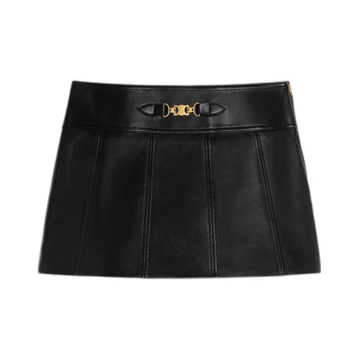 Gourmette Mini Skirt In Soft Lambskin