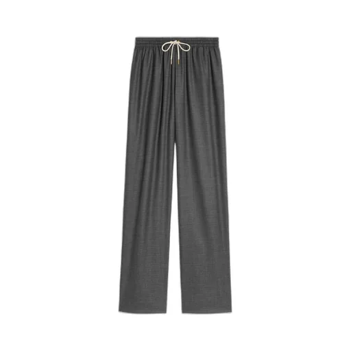 Straight Fit Track Pants In Prince Of Wales Cashmere