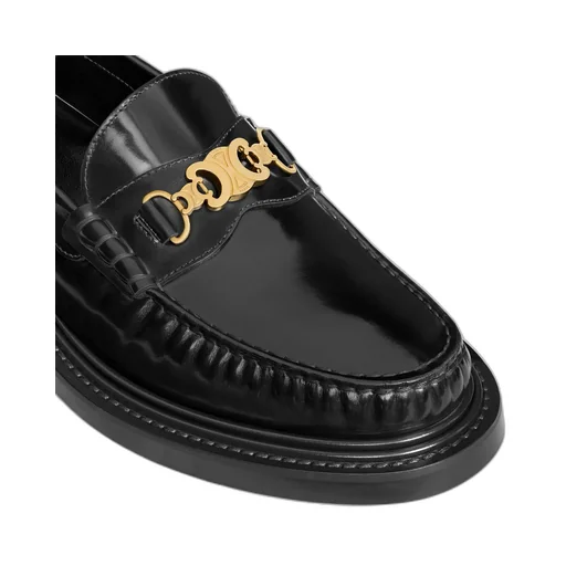 Université Triomphe Chain Loaffer In Polished Bull